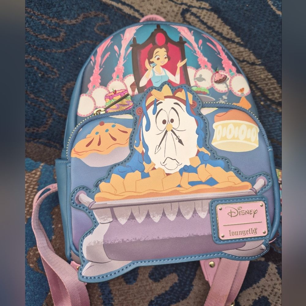 Belle "Be Our Guest" Loungefly Backpack And Cardholder
